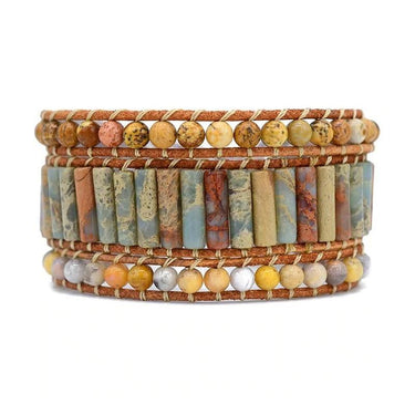 Balancing Universe Imperial And Picture Jasper Friendship Wrap Bracelet-Your Soul Place